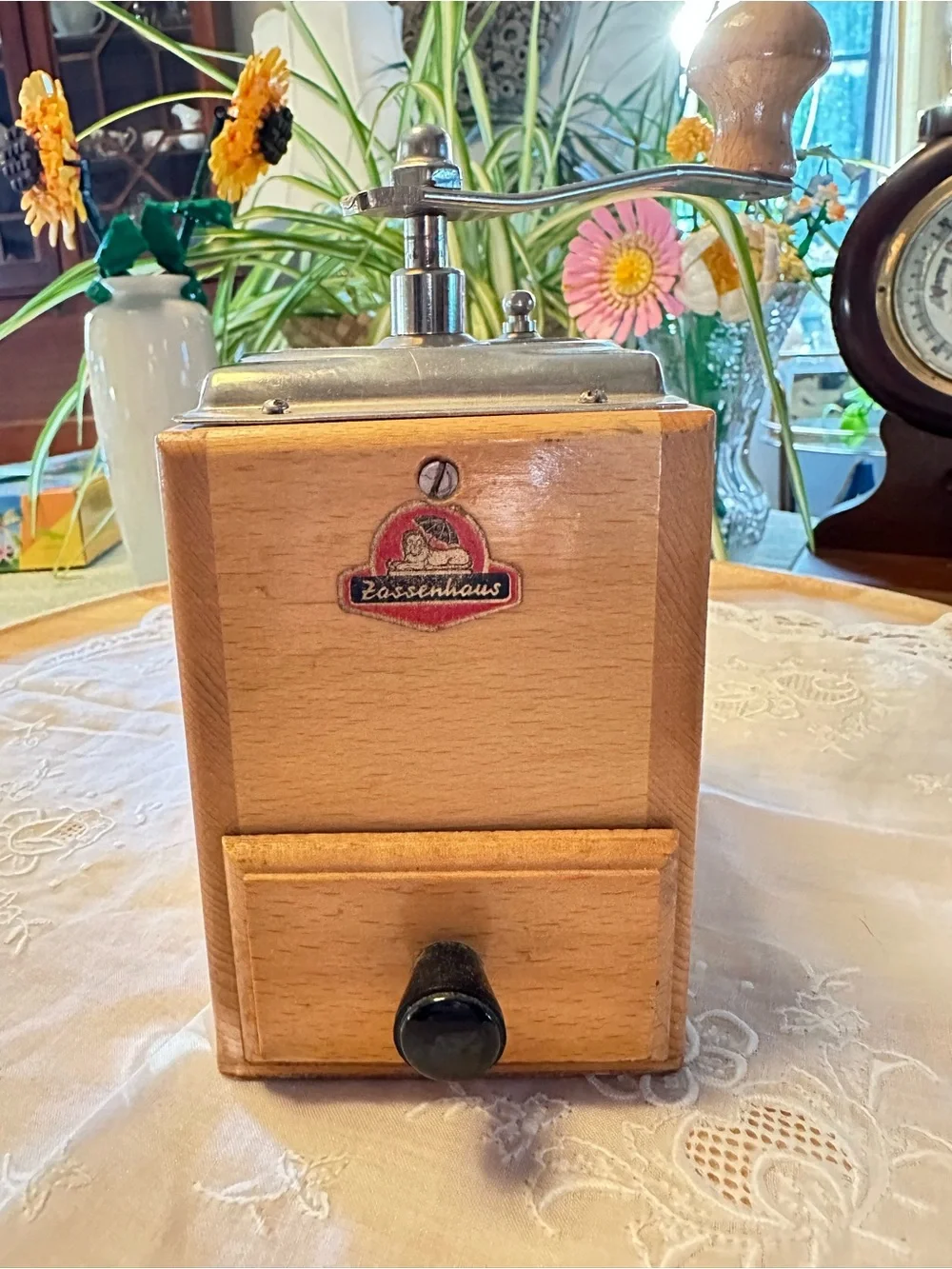 Vintage Zassenhaus Mokka German Coffee Grinder Beechwood Manual Mill